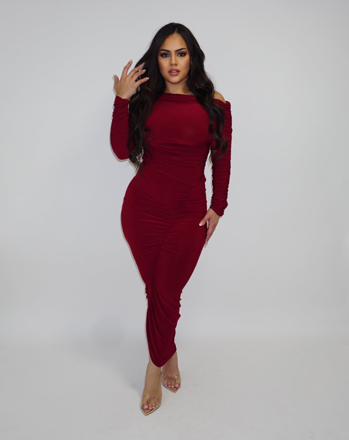 Cranberry Ruch Skirt Set