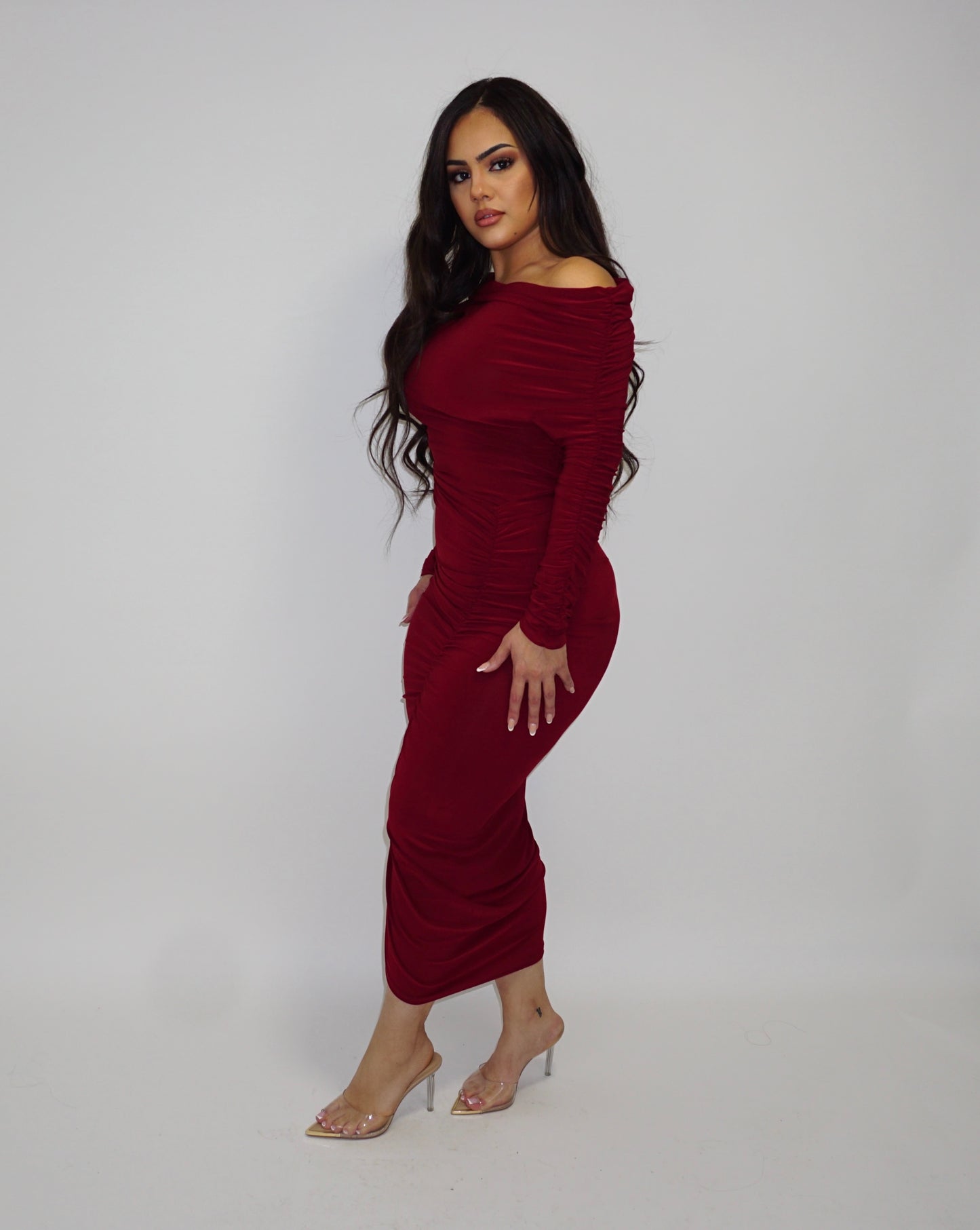 Cranberry Ruch Skirt Set