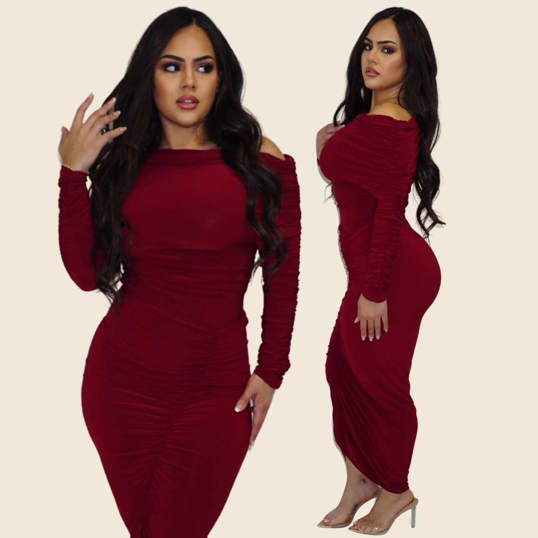 Cranberry Ruch Skirt Set