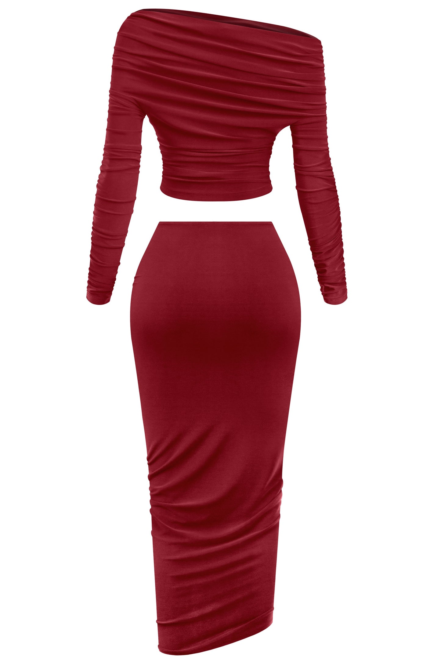 Cranberry Ruch Skirt Set